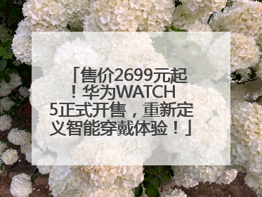 售价2699元起！华为WATCH 5正式开售，重新定义智能穿戴体验！